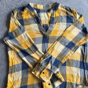 Blue and Yellow Calvin KLEIN JEANS Flannel